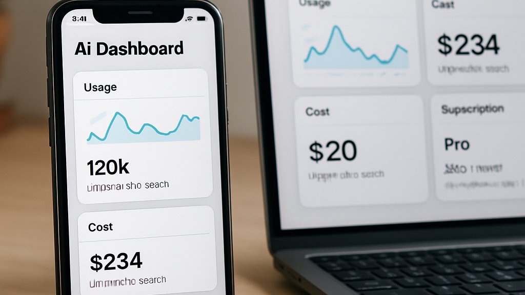 AI dashboard showing Consumer AI Pricing and token cost metrics