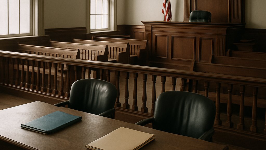 AI Consumer Law courtroom scene illustrating AI service dispute risk