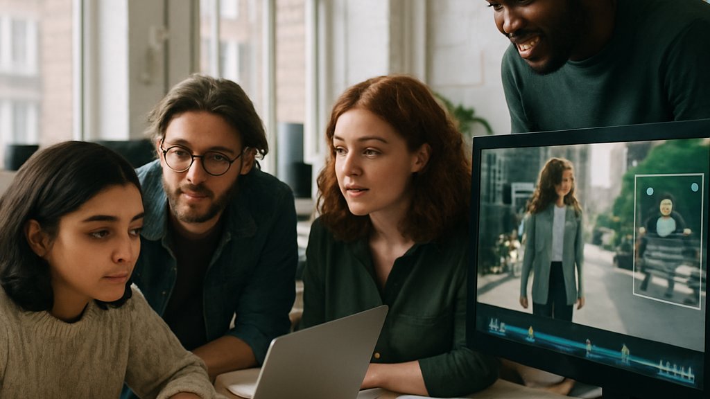 Creative team collaborating on European AI Expansion in a London studio
