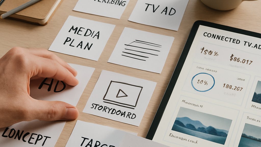 Designer workflow for AI Ad Creation and CTV ad metrics