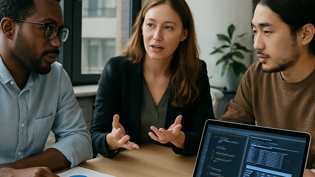 Team reviewing Developer Training Data for AI model research