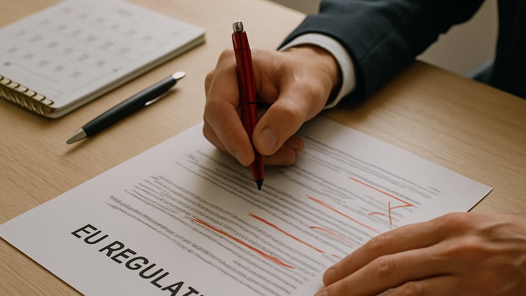 EU AI Regulation deadlines marked on a calendar with legal review notes