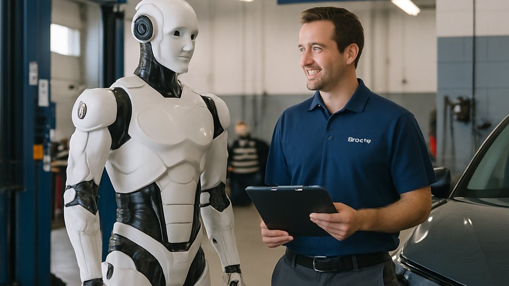 Automotive Humanoid Robots in a dealership service environment