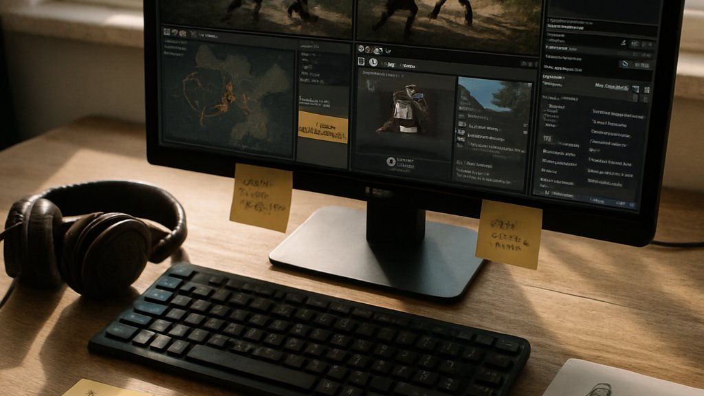 Developer workspace showing AI Game Development tools for Tomb Raider reboot