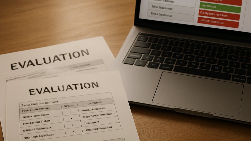 Printed tests showing AI Model Safety evaluation results