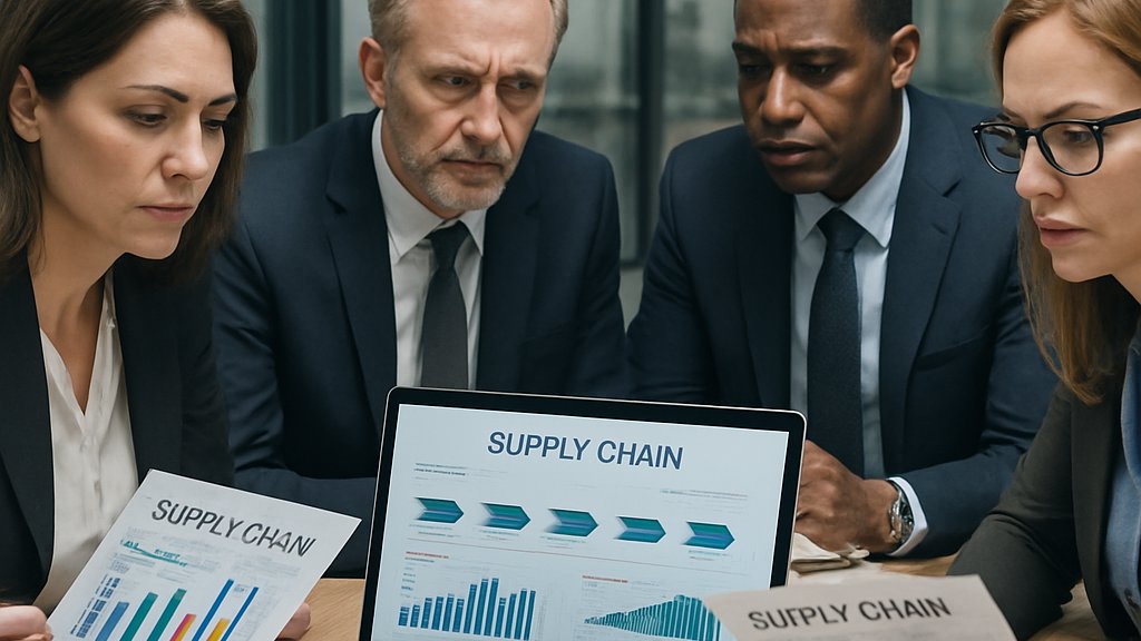 Executives reviewing AI Chip Shortages impact in a corporate strategy meeting