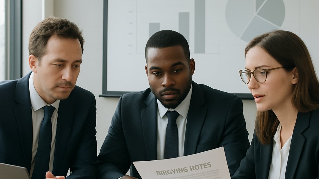 Executives discuss AI Compliance Rules in a corporate conference room