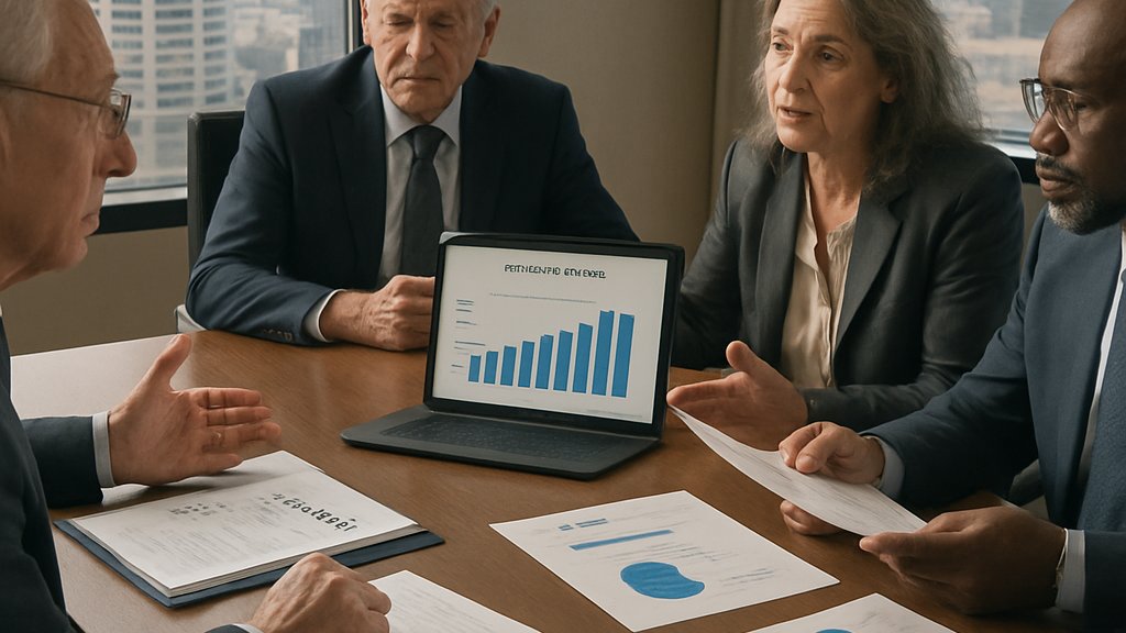 Corporate boardroom discussion about AI Ownership Debate and tech titans
