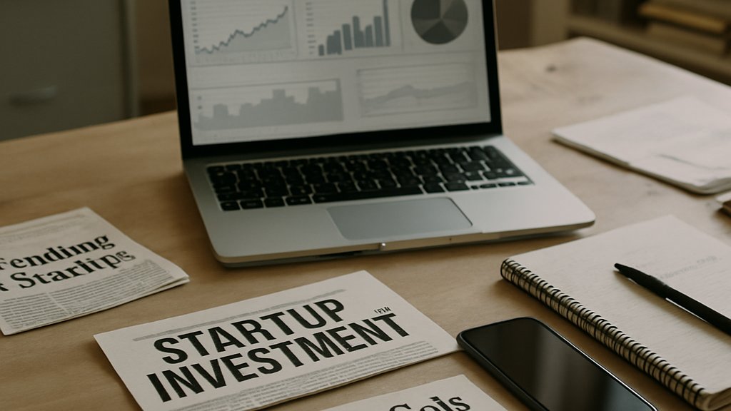 Financial analyst workspace covering AI Startup Funding and venture trends