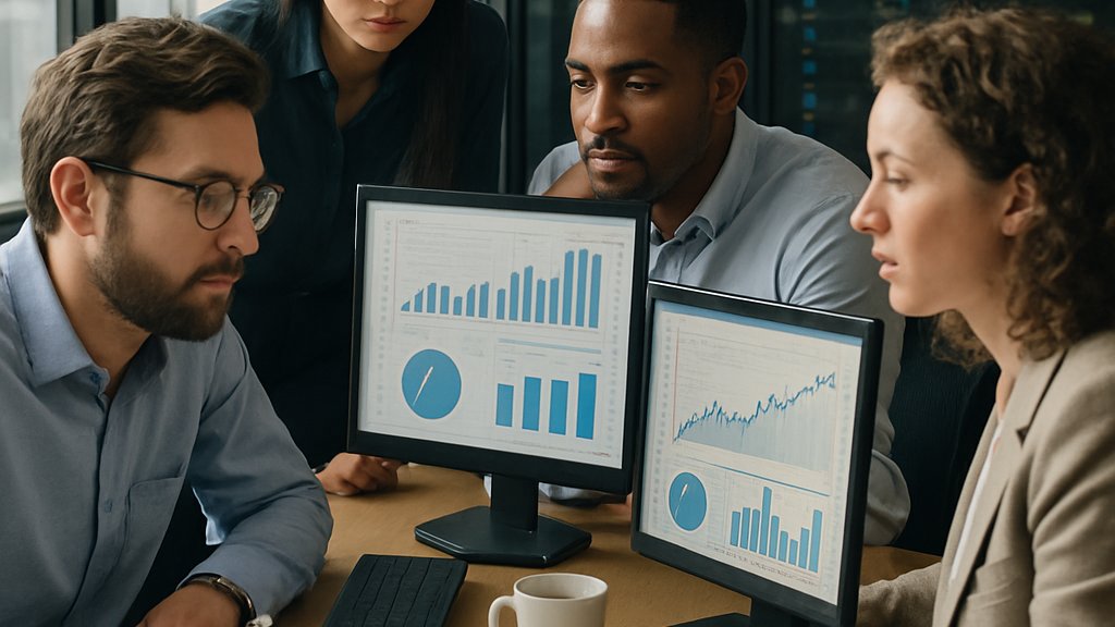 Data team analyzes Enterprise AI ROI metrics and governance