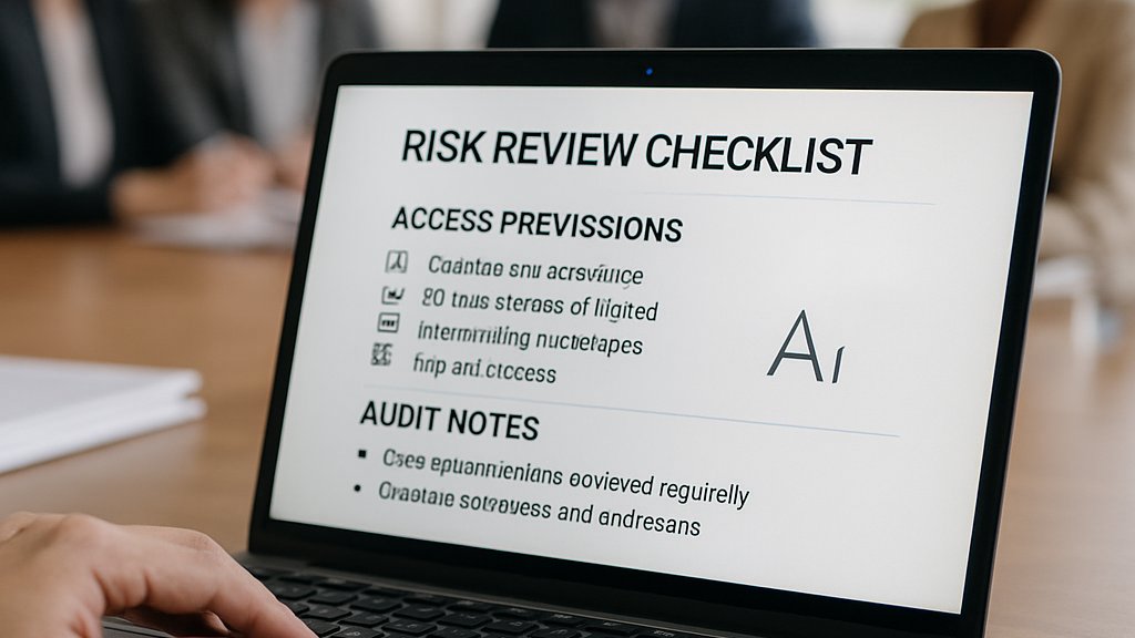 Agent Security Controls risk review checklist for AI governance and access