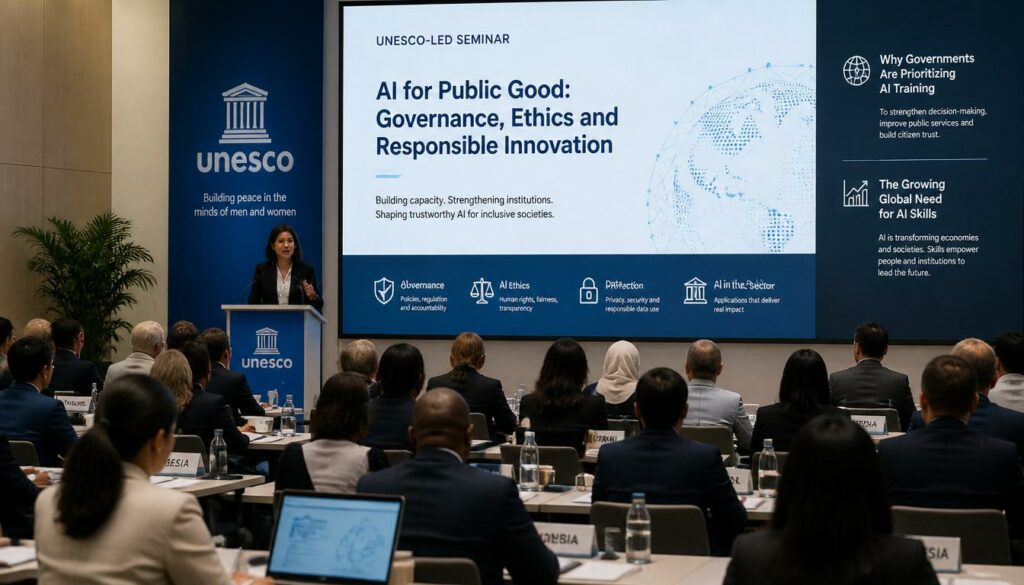 Civil servants attending structured AI governance and training program