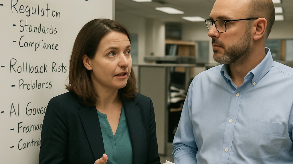 HR team discussing Public AI Sentiment and AI hiring strategy