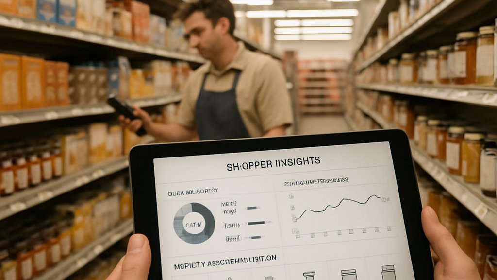 Retail AI Advertising in-store shopper insights on tablet