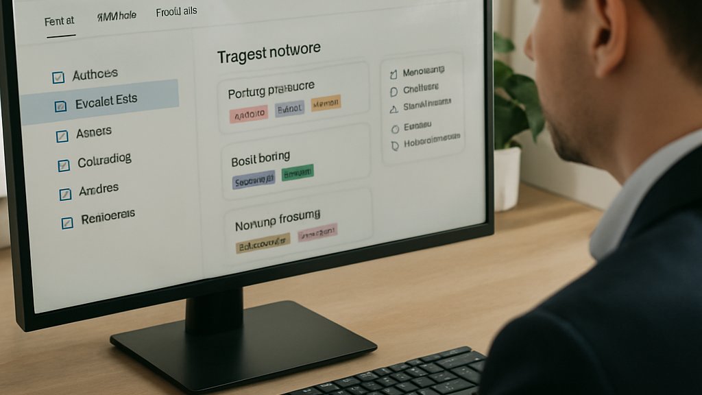 Professional reviewing Agent Knowledge Management dashboard and notes