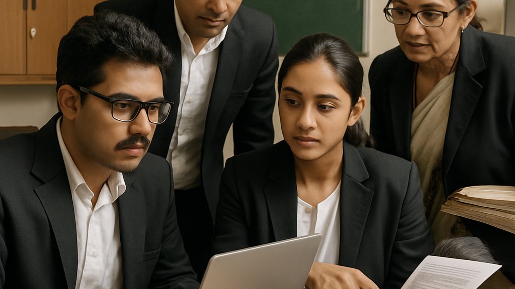 Judicial AI Adoption discussion among lawyers and court staff in India