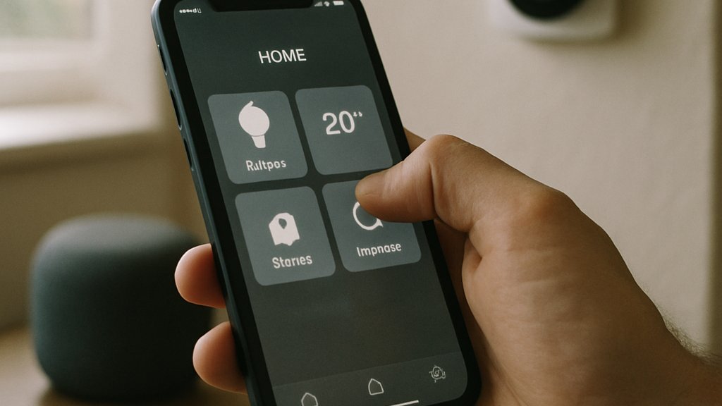 Gemini Smart Home app controlling devices in a real home interior