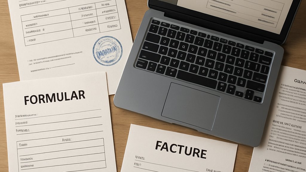 Enterprise Document OCR multilingual invoices and forms on desk