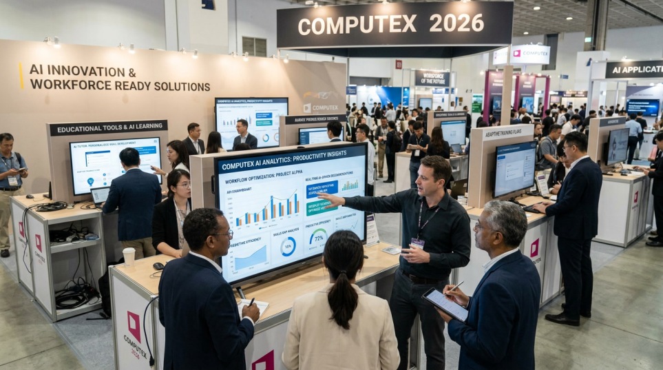 Professionals learning AI-powered tools and educational systems in BenQ AI Training programs