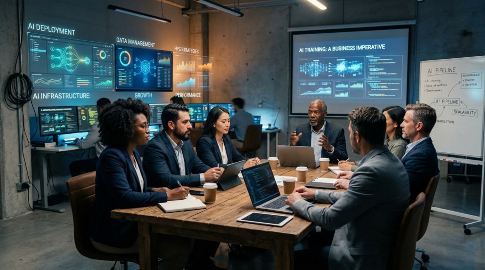 Employees participating in MSI AI Training for advanced AI infrastructure