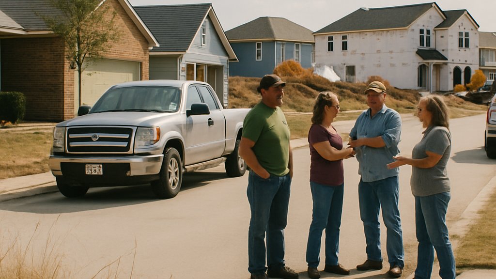 Texas AI Data Centers and nearby housing development tension in a neighborhood