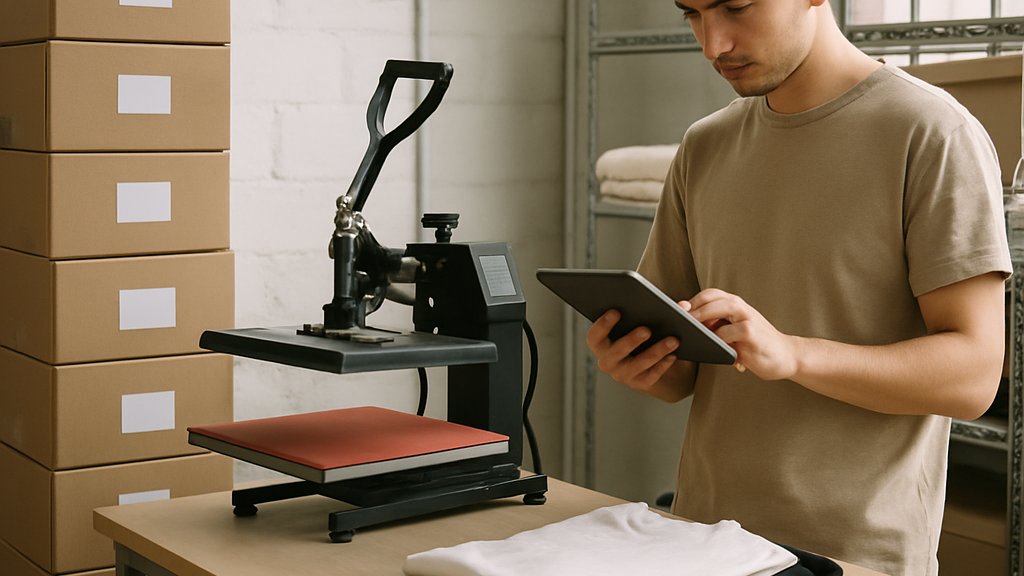Merchandise Automation Tools in a print-on-demand fulfillment studio