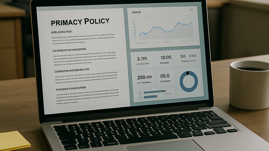 Employee AI Surveillance policy review with privacy concerns on laptop screen