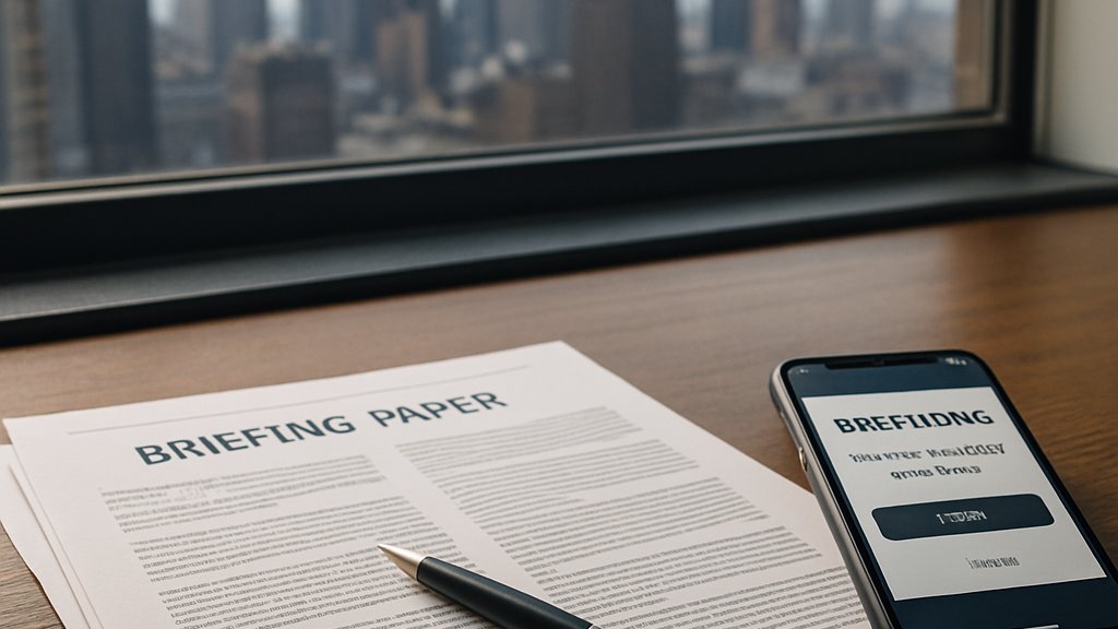 AI Lobbying Influence briefing papers and policy desk in Manhattan