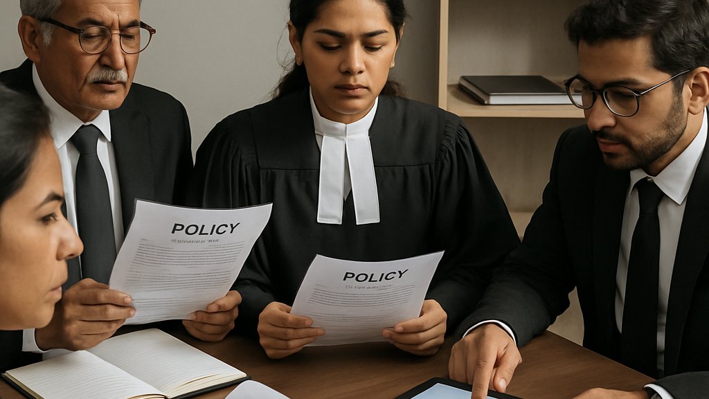 Legal professionals discussing Global AI Regulation and policy reform