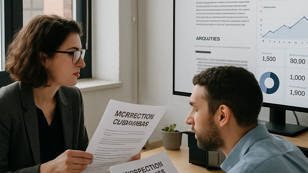 Enterprise team reviewing AI Search Spam policy changes in a modern office