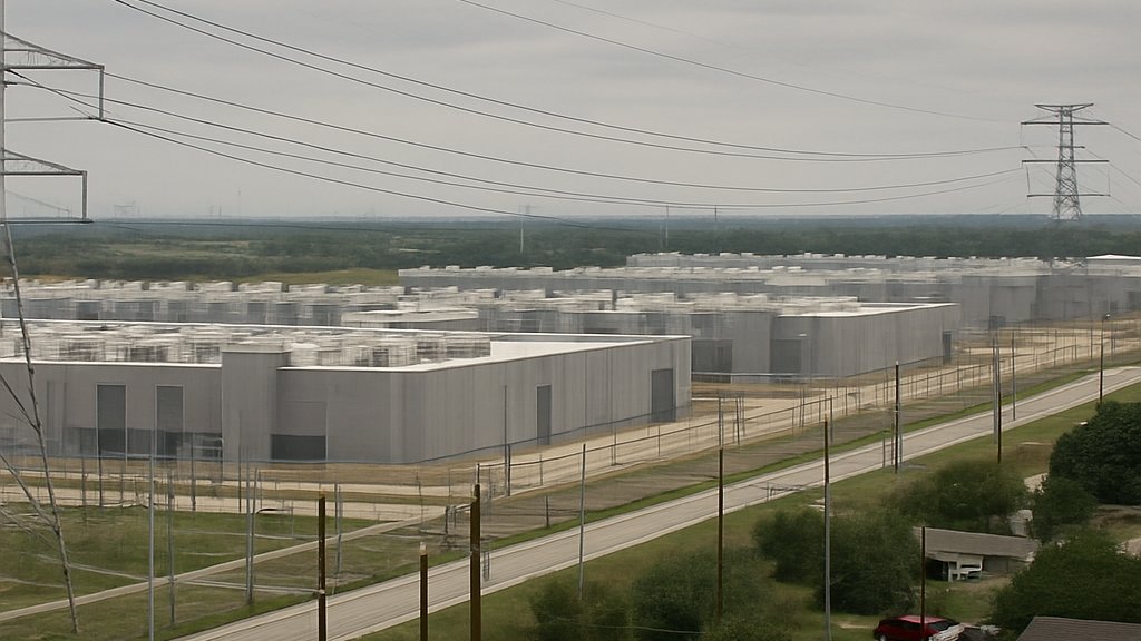 Industrial campus showing power demand concerns for AI Data Centers