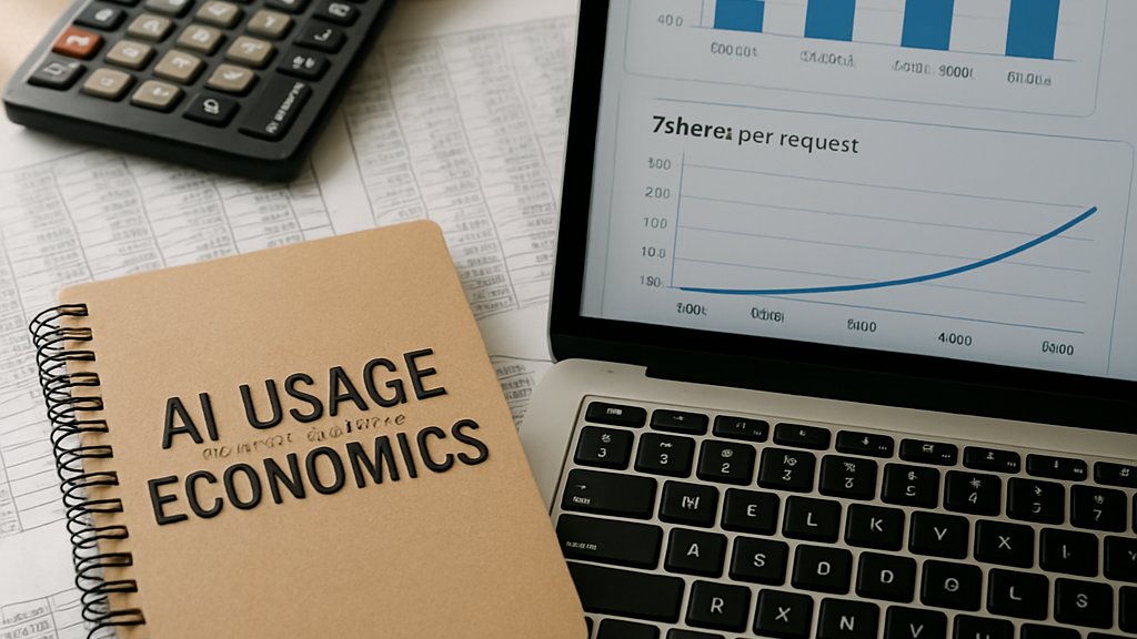 AI Usage Economics worksheet with token consumption and pricing analysis