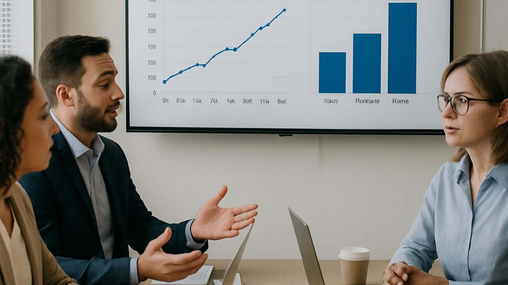 AI Monetization Strategy discussed in a business meeting with pricing charts