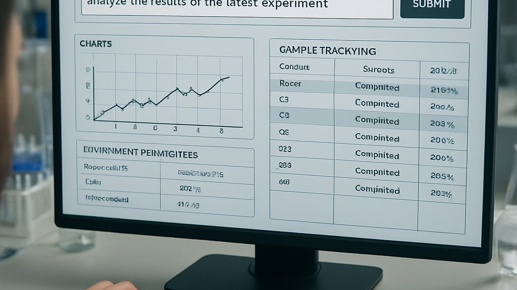 Scientific Research AI interface converting natural language into experiments