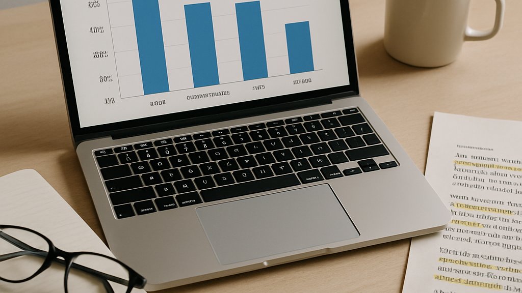 AI Literacy Survey research desk with data charts and notes