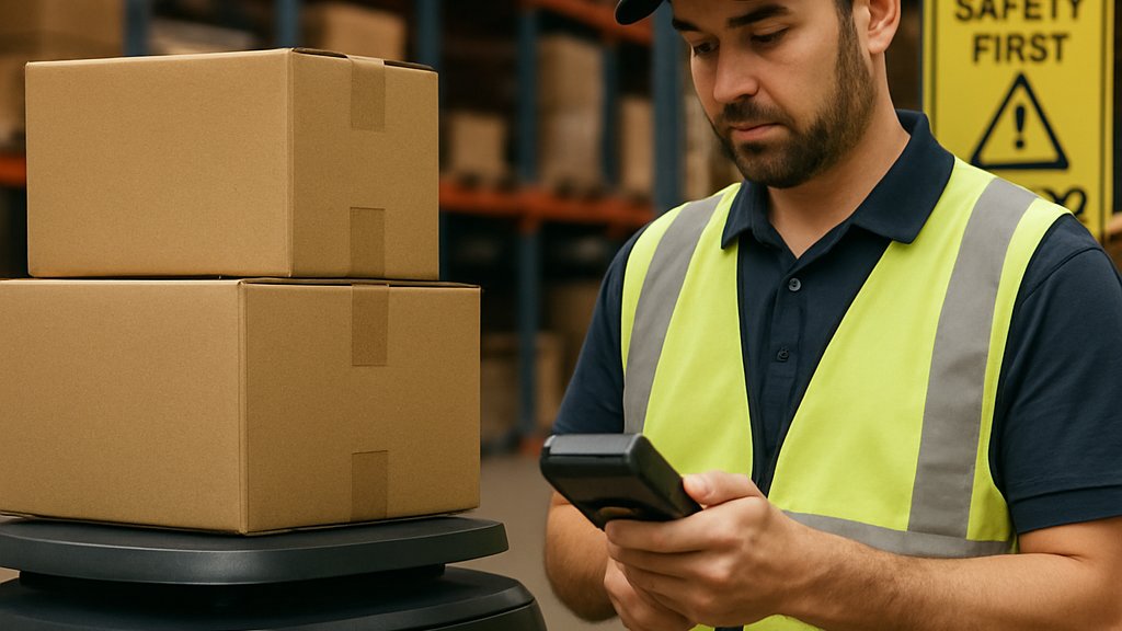Warehouse Automation Expansion featuring Proteus robots in a logistics warehouse