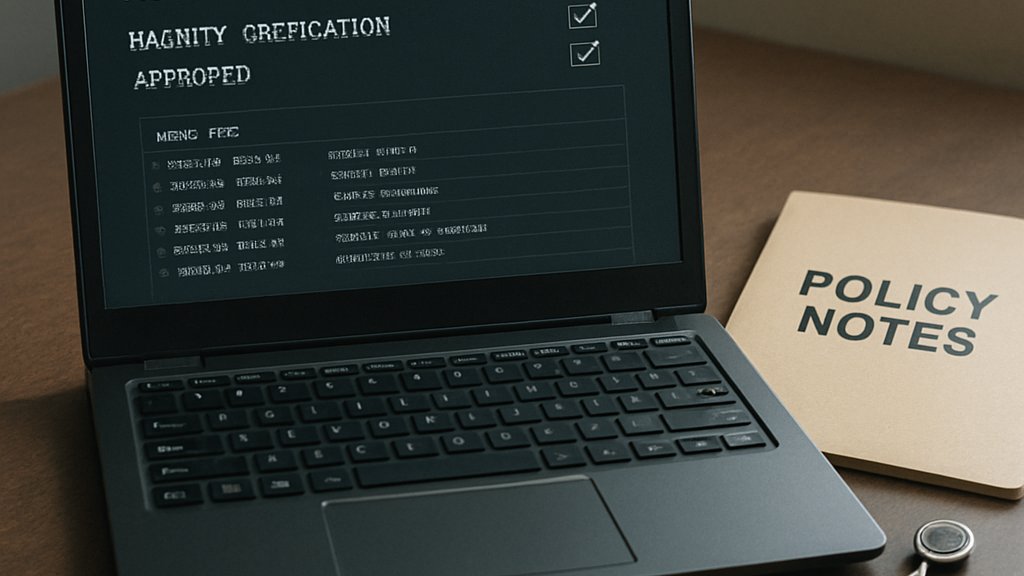 Secure laptop dashboard illustrating Agent Governance Policy controls