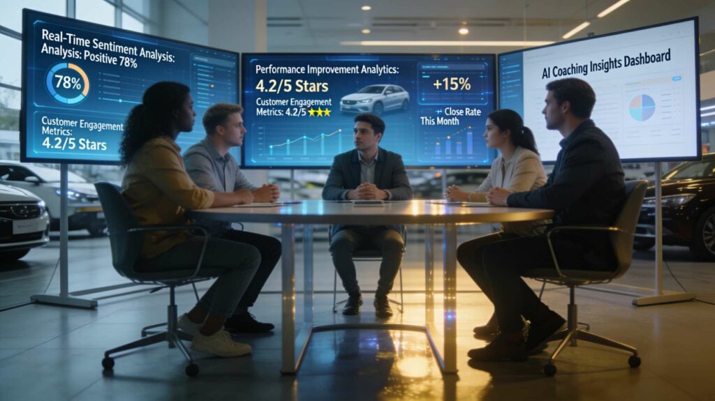Teams learning AI training dealership coaching platform with AI-powered sales coaching analytics