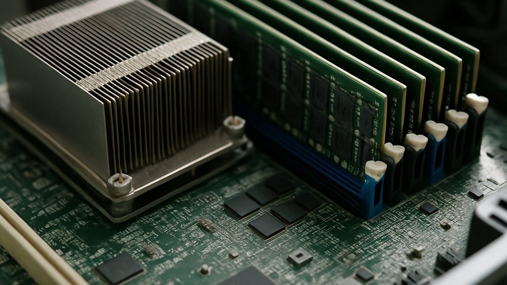 Close-up of hardware supporting AI Memory Optimization for enterprise servers