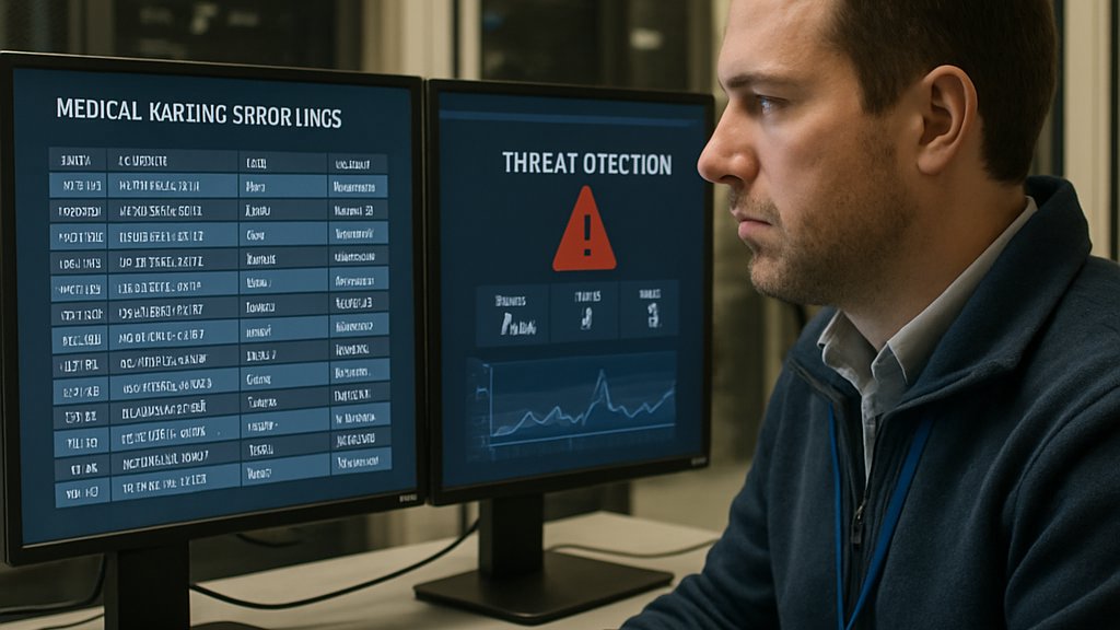 Medical Image Security monitoring hospital servers for malware threats