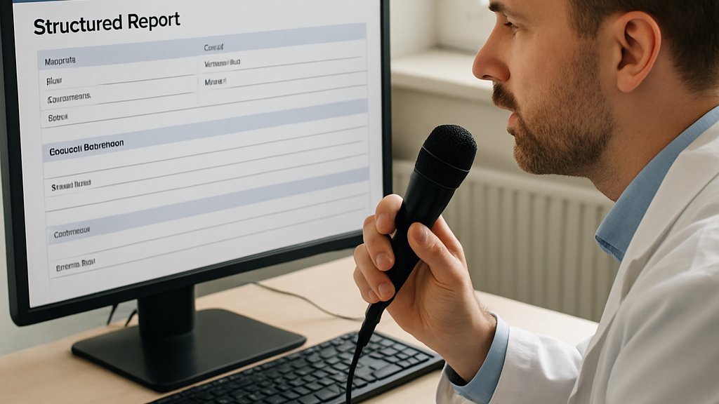 Ambient Radiology AI structured reporting interface for radiology workflow