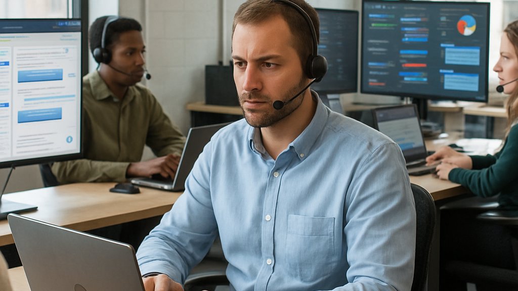 Enterprise CX Automation team managing omnichannel support in a modern office