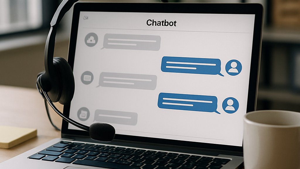 Workstation showing AI Customer Service scripts and airline support tools
