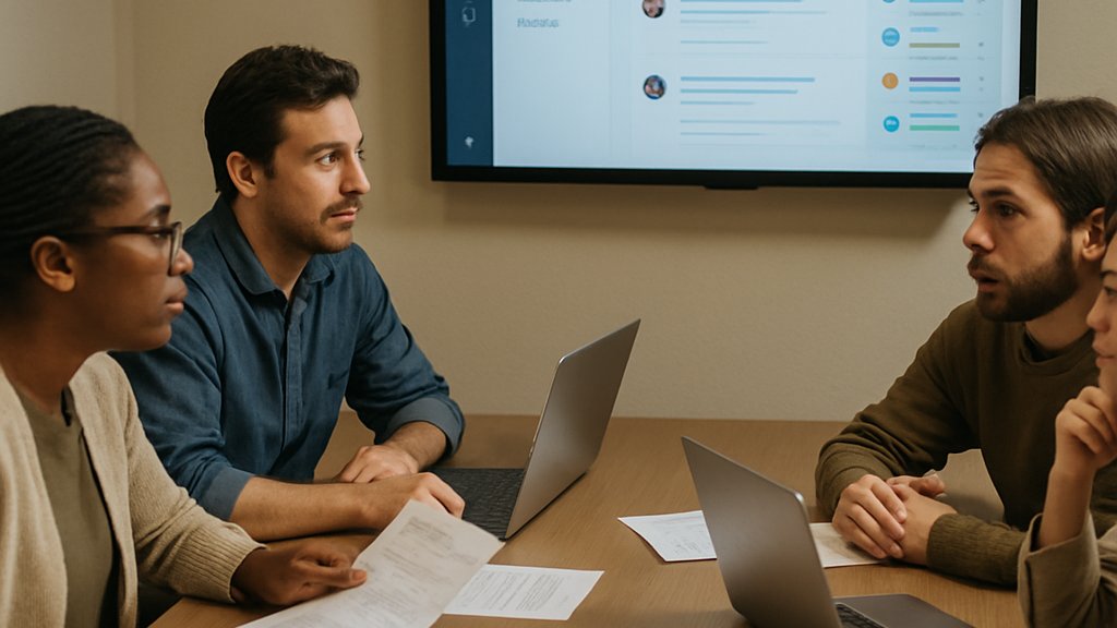 Team discussing Google Docs AI opt-out policies in meeting room