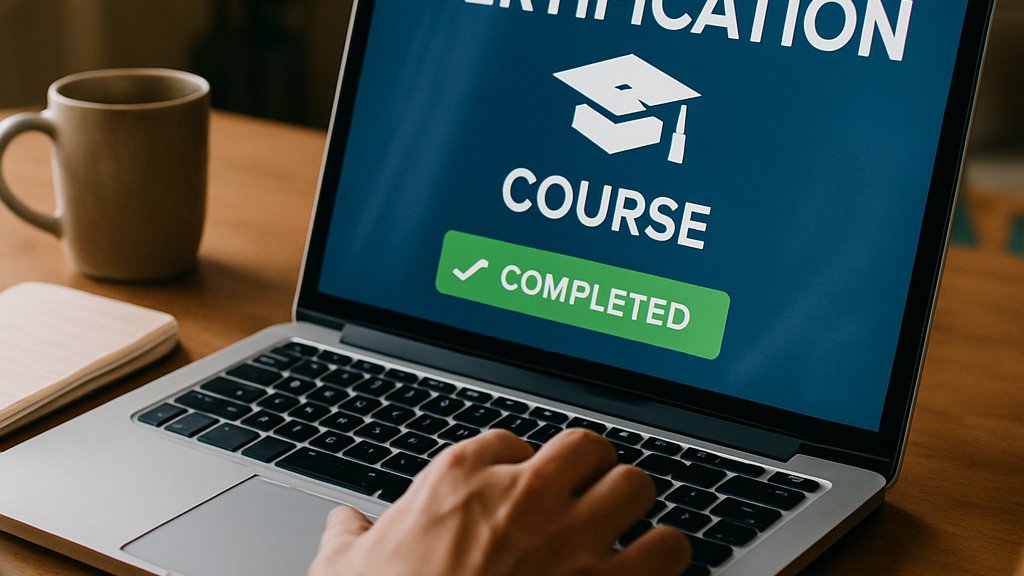 Worker completing certification to adapt to the AI Jobs Outlook