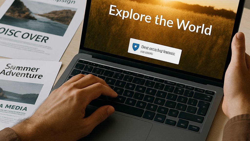 AI Upskilling Programs and Adobe Content Credentials on a marketer laptop