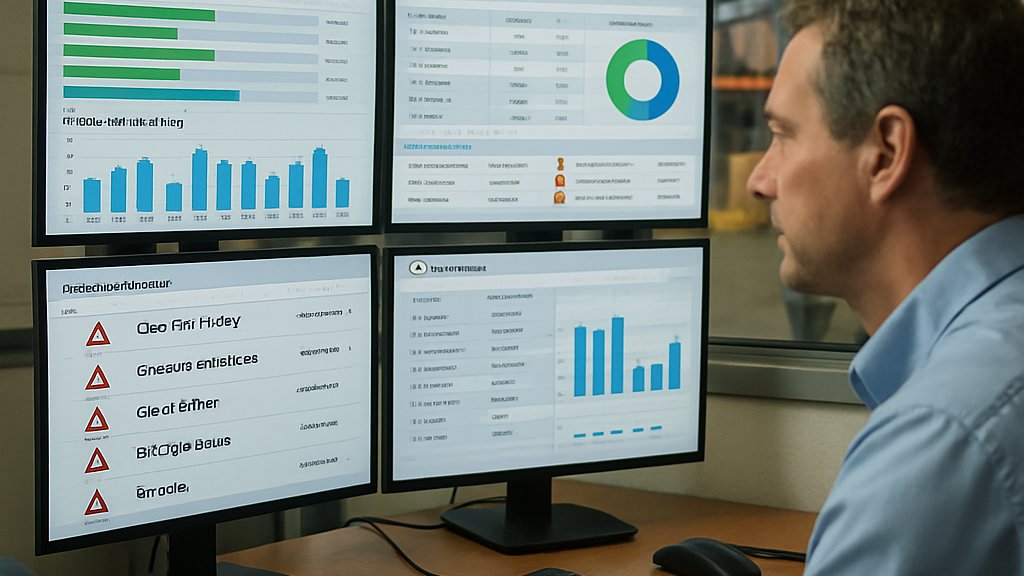 Supply Chain AI warehouse dashboard monitoring EDI shipments