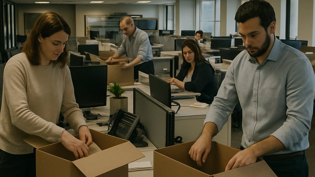 Office employees after layoffs amid the AI Layoffs Debate and automation fears