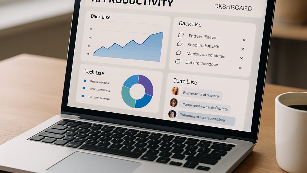 AI Workspace Funding showcased through AI productivity dashboard on laptop
