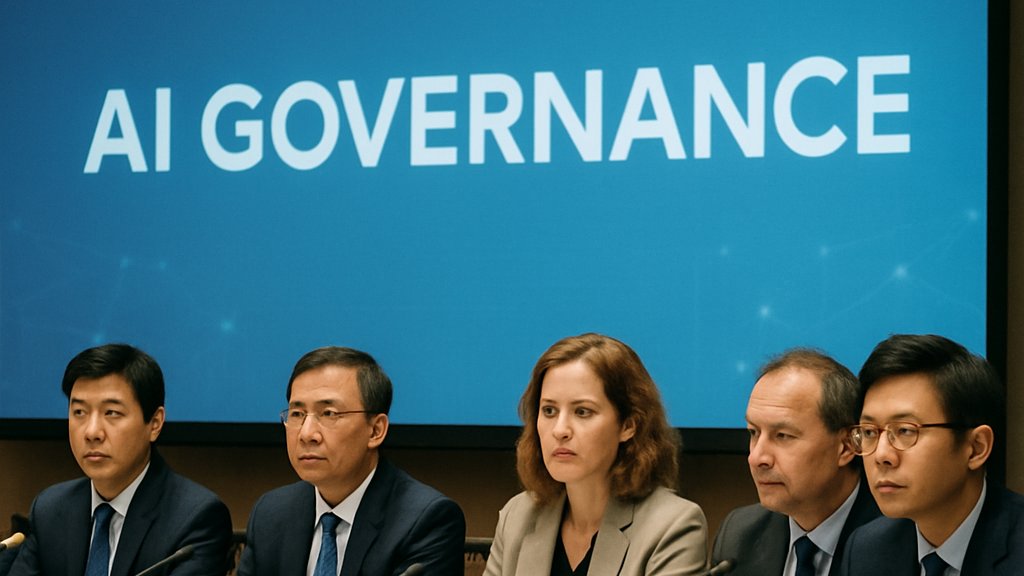 Global AI Summit governance panel discussing AI policy in Shanghai